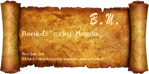 Benkóczky Magda névjegykártya